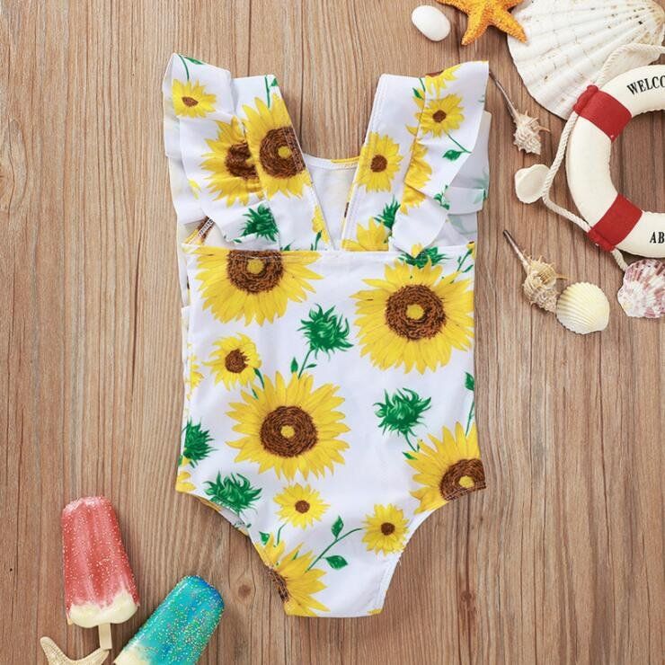baby sunflower swimsuit