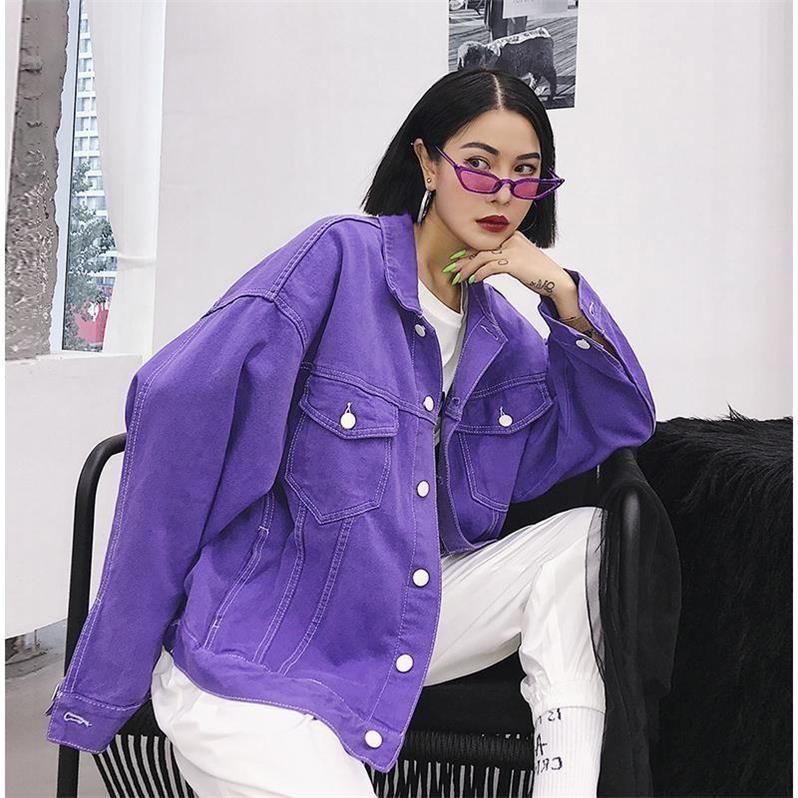 purple jean jacket