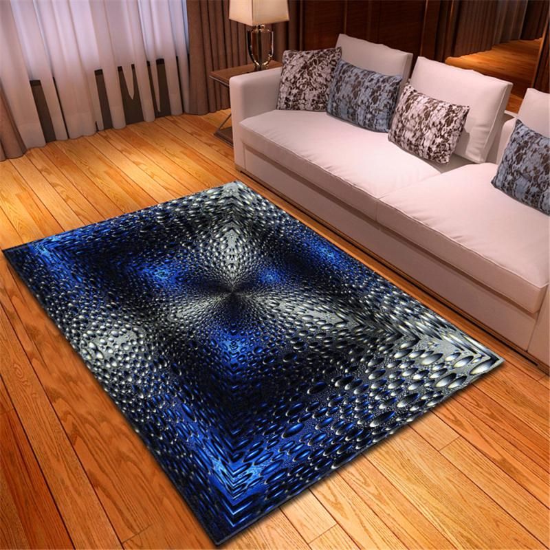 Alfombras de gradiente patrón geométrico alfombra de alfombra para sala de estar de cocina antideslizante