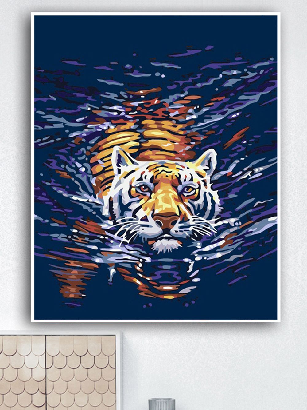 satin al sayilar kaplan cizim on tuval handpainted sanat hediye diy ev dekorasyon boyama by boyama yijie diy tl72 1 tr dhgate com