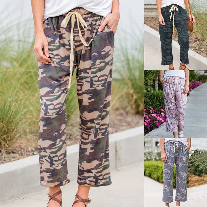 womens grey camo trousers