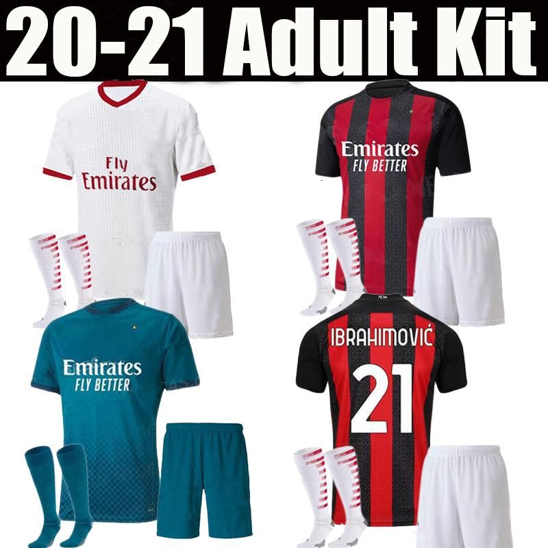 2020 Adult Kit AC 2020 2021 Milan IBRAHIMOVIC Soccer ...