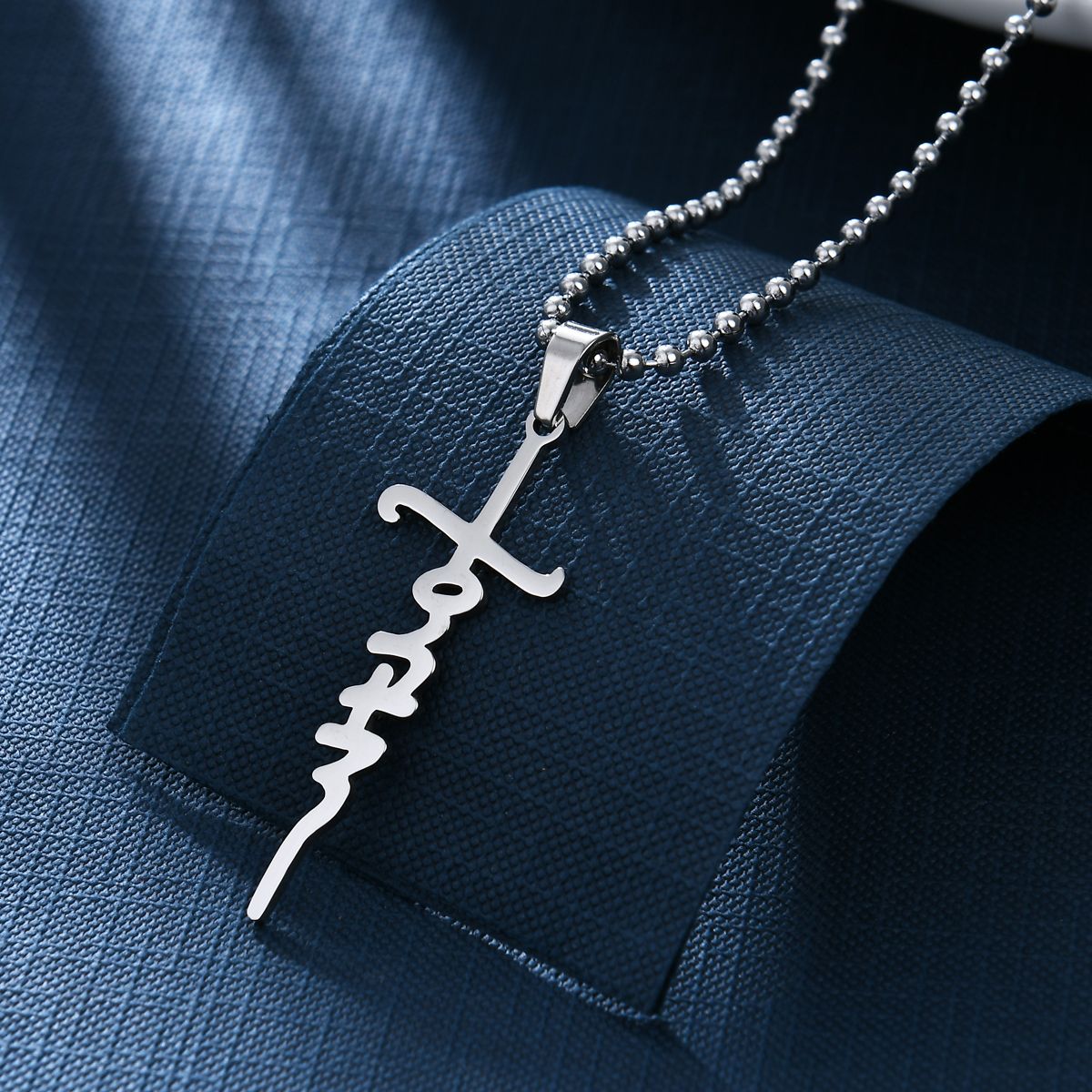 Silver Faith Cross Necklace Top Sellers, 53% OFF | www.vetyvet.com