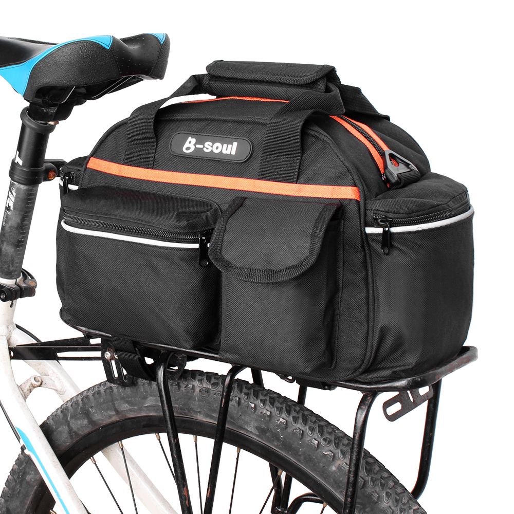 B SOUL 15L Waterproof Bicycle Rear Bag Cycling Seat Rack Storage Trunk ...