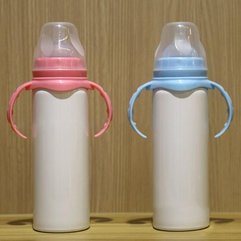 Baby Feeding Bottle 304 Stainless Steel Thermos Handle Nipple