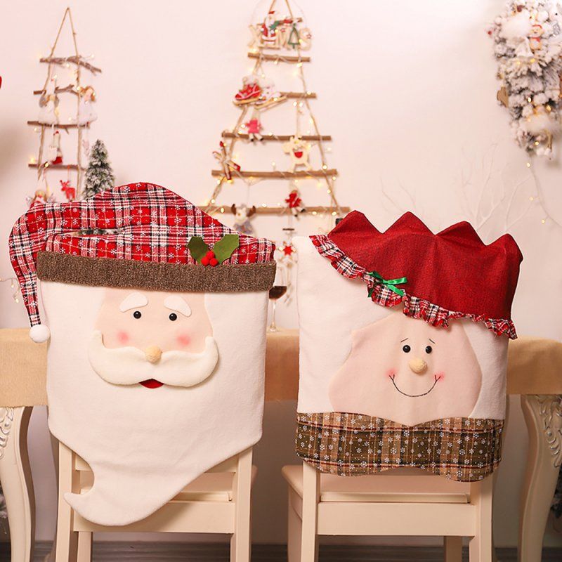 Christmas Chair Covers Decorations Mr And Mrs Santa Claus Cap Christmas Home Dining Table Decoration Xmas Chair Back Cover Rent Chair Covers For Weddings Slipcover For Chair And Ottoman From Dalihua 19 38