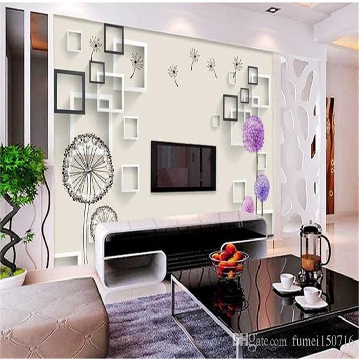 Tv Background Wallpapers 3d 3d Living Room Video Wall Large Murals Bedroom Simple Seamless Wall Cloth Dandelion Nature Wallpapers Paintable Wallpaper From Fumei150716 18 8 Dhgate Com