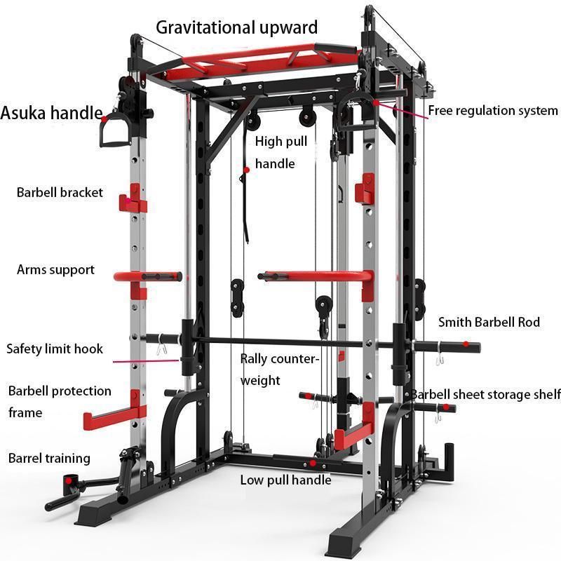 2020 High Quality New Smith Machine Steel Squat Rack Gantry Frame Fitness Home Comprehensive Training Device Free Squat Bench Press Frame 1 From Dressave 1 599 Dhgate Com