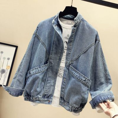 mandarin collar jean jacket