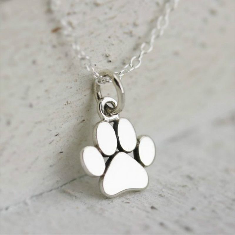 sterling silver dog paw charm