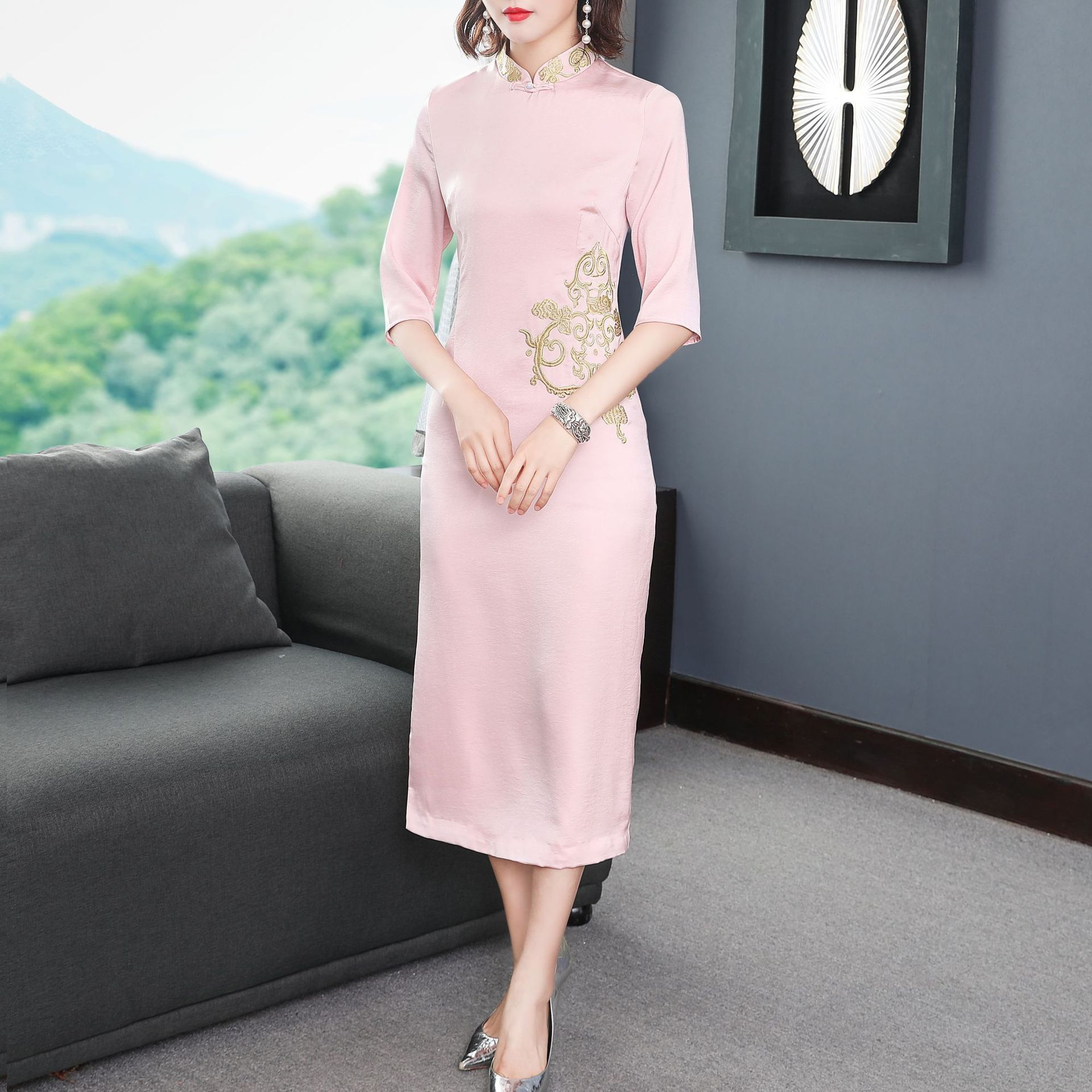 plain black tea dress