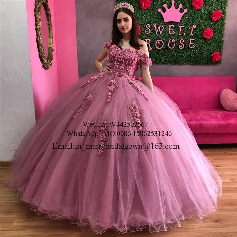 Princesa del dulce 16 del vestido de bola Vestidos de quinceañera 2021  Tamaño de la mascarada