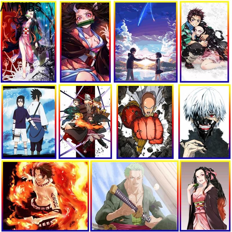 Discount Amtmbs Japan Anime One Piece Naruto Demon Slayer One Puch Man Diy Painting By Numbers Kids Wall Art Decor Fans Gifts Top Paintings Online Shop Dhgate Com