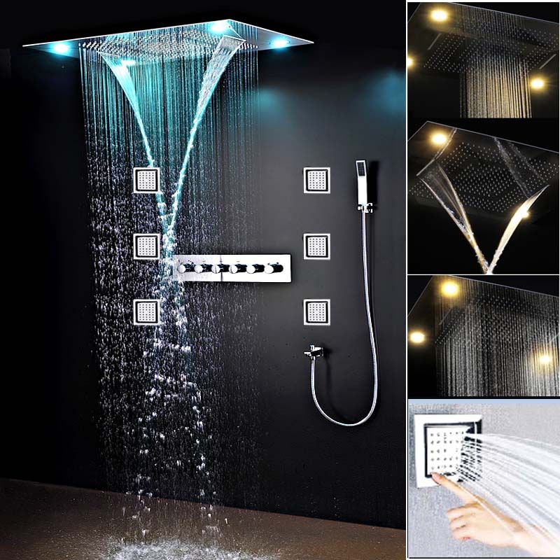 Shower Ceiling Lights / Fire Rated Downlights Chrome Slimline Bathroom