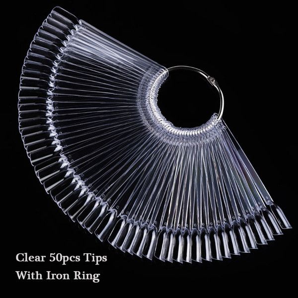 50pc Clear z żelaznym pierścieniem
