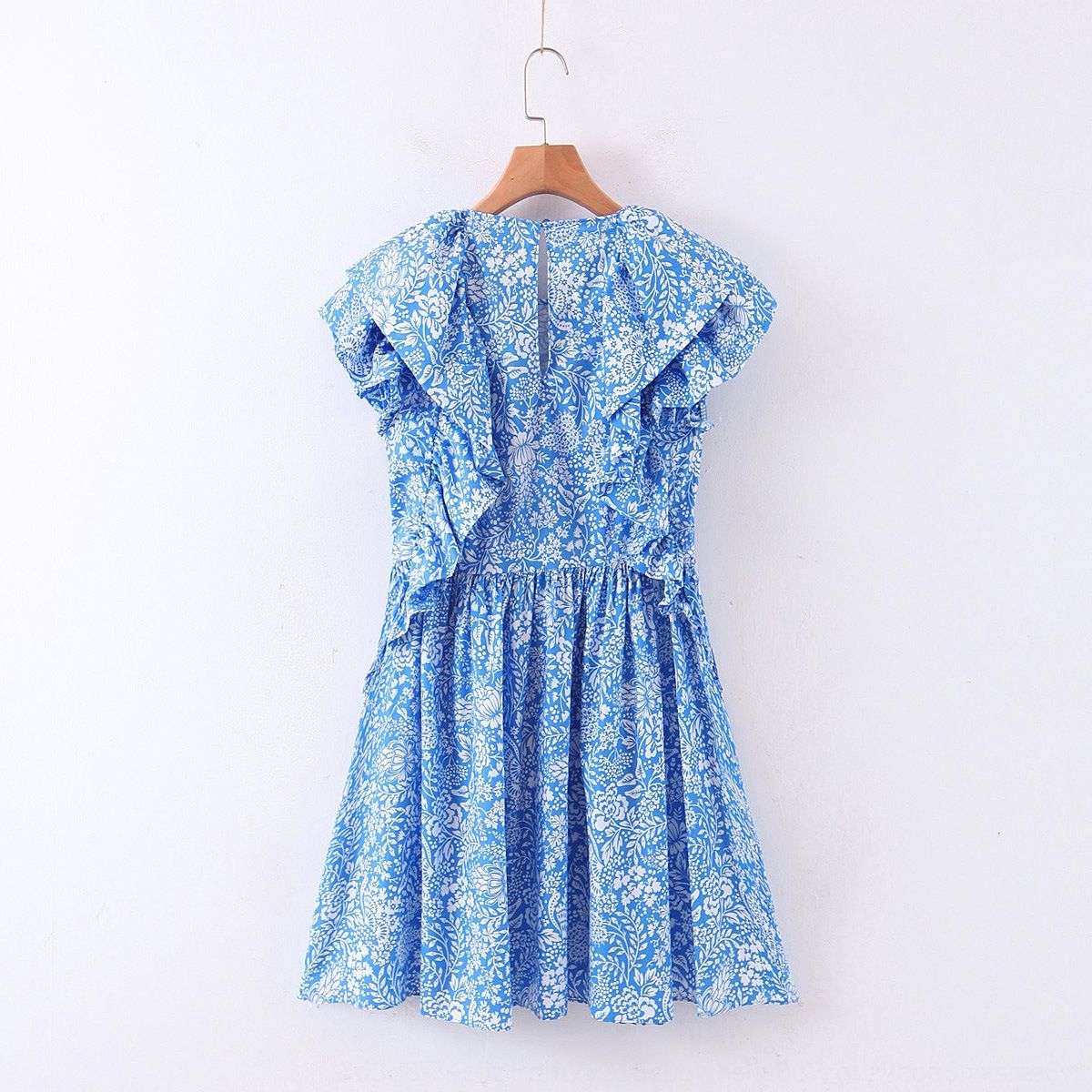 white and blue sundress