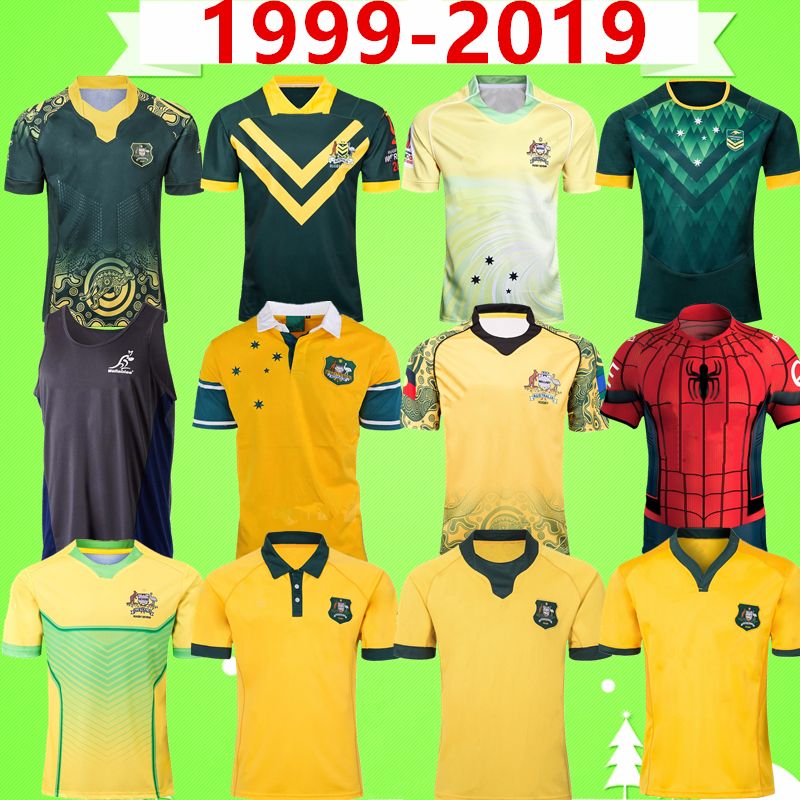Wholesale Retro 1999 2021 Australia RUGBY LEAGUE JERSEY World Cup Home