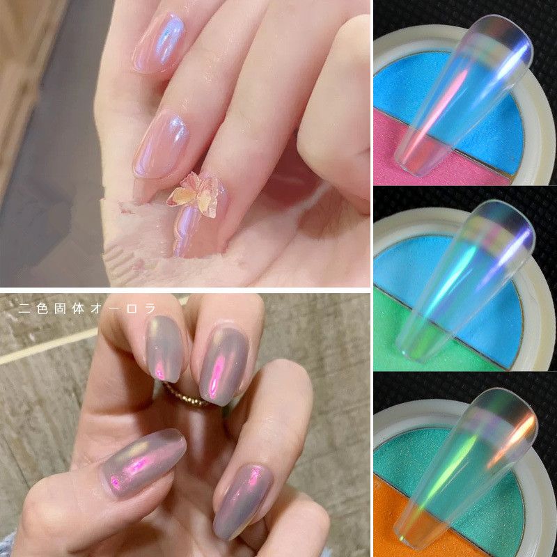 Double Color Solid Aurora Nail Powders Transparent Holographic Neon Glitters Chameleon Powder Dust Chrome Nail Pigments I058 From Beautyshop 13 2 Dhgate Com