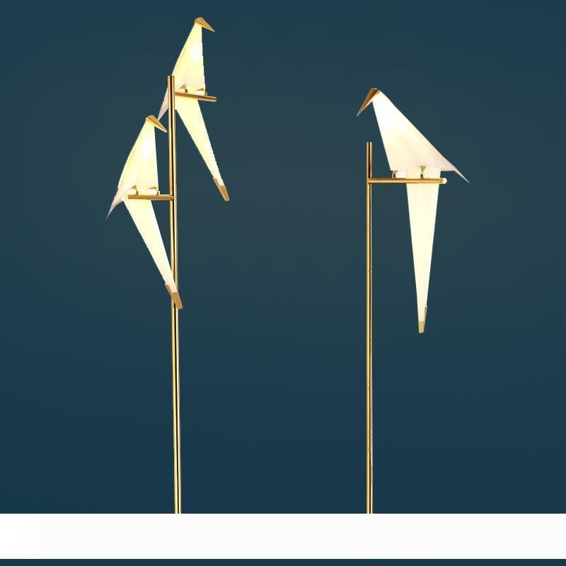 blue and gold floor lamp