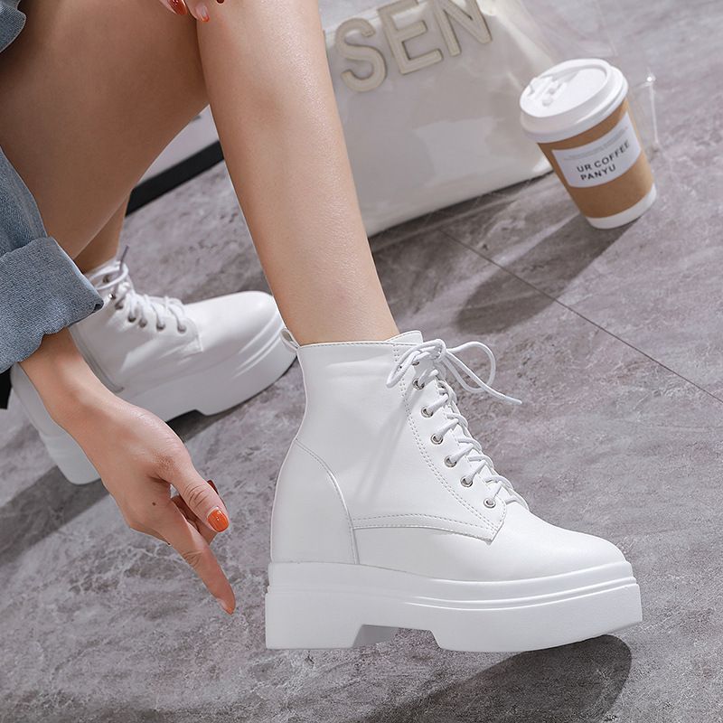 ladies white ankle boots