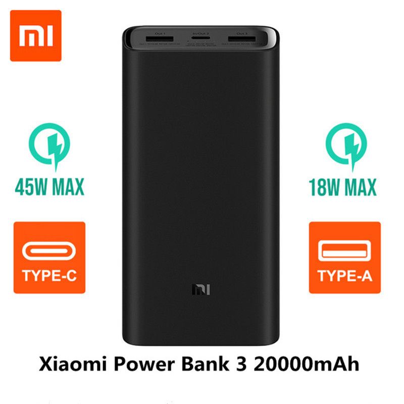 Pak om te zetten cafe Afleiding Xiaomi Power Bank 3 20000mAh Pro PLM07ZM 3 USB Type C 45W Fast Charging  Portable Mi Powerbank 20000 External Battery From Mi_face, $39.22 |  DHgate.Com