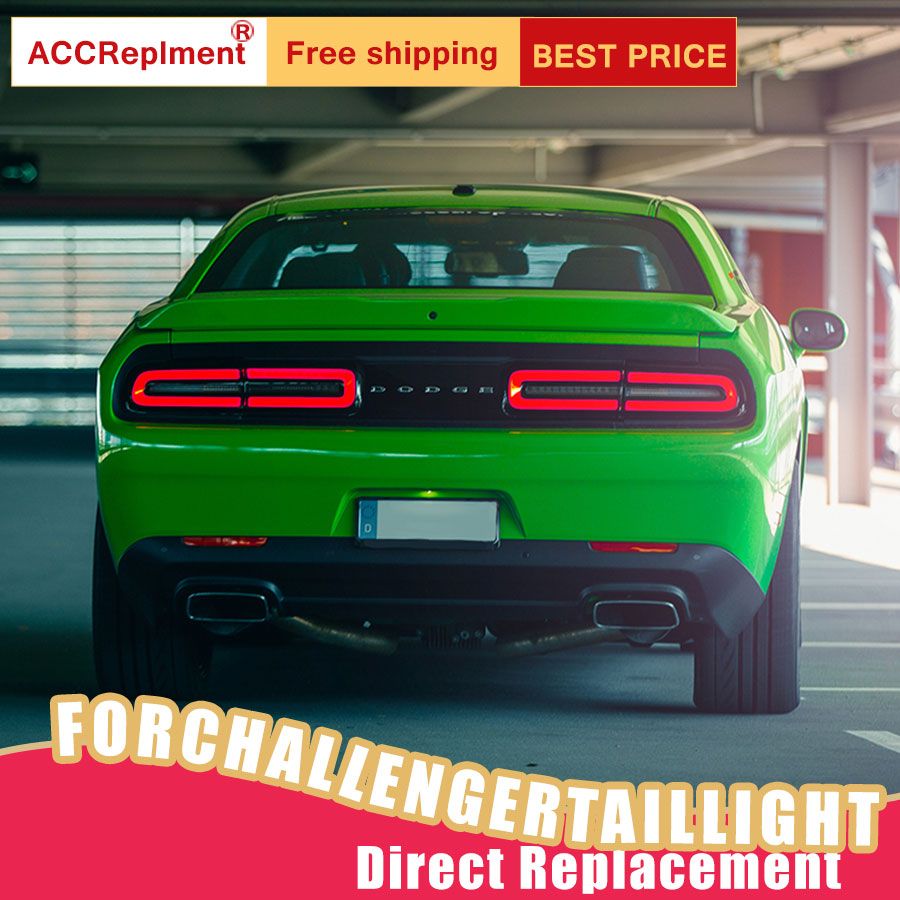 compre las luces traseras led nueva asamblea para dodge challenger 2008 2014 lampara luz del freno trasero reverso de la luz trasera del coche drl a