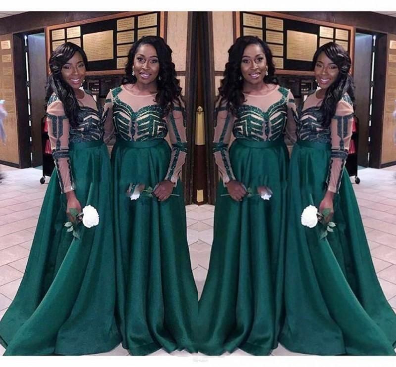 dark green bridesmaid dresses