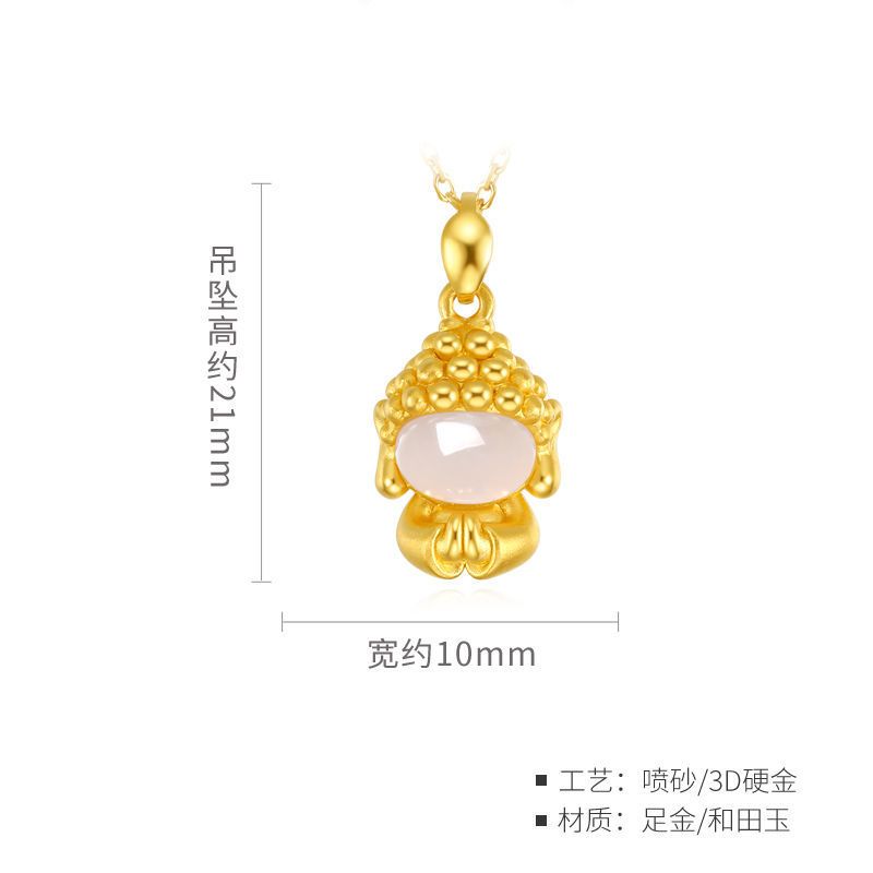 Whole Jade Buddha Pendant Genuine Statue 999 Gold Hetian Small Cute Inlay 3d Hard Charms Heart Necklaces From Zhenrubusiness 25 47 Dhgate Com - Genuine Jade Buddha Pendant