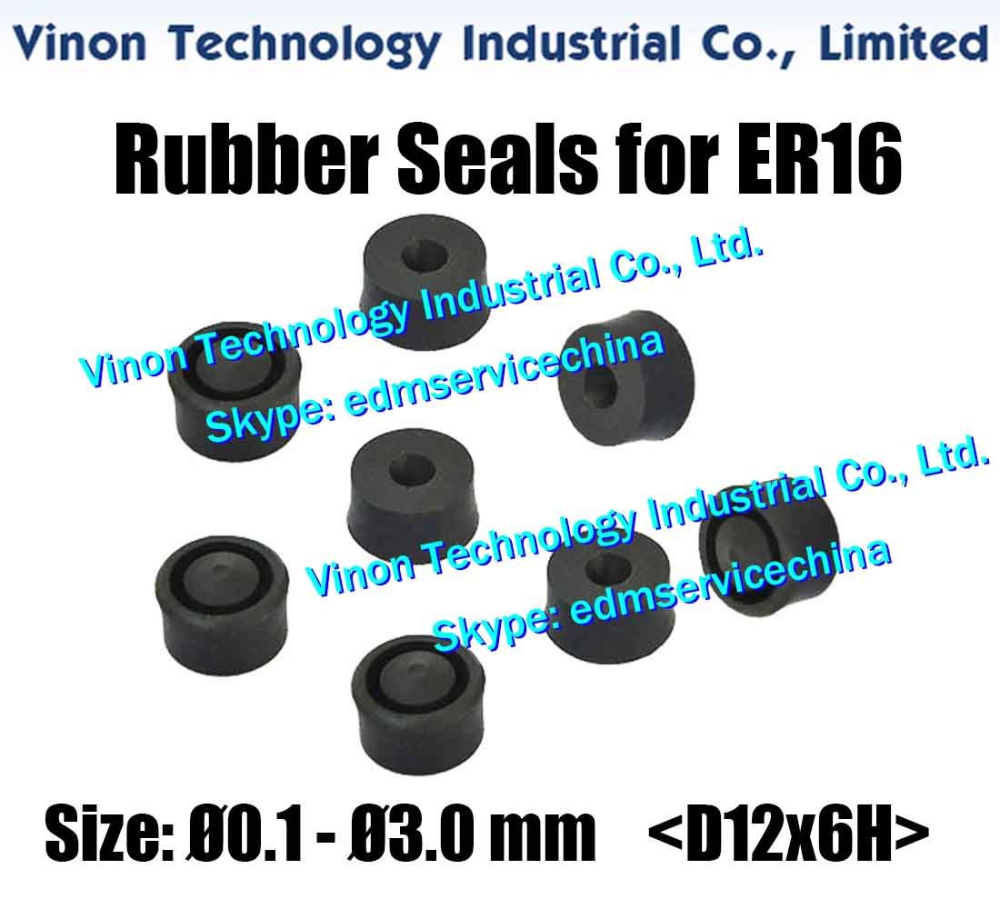 2020 Edm Rubber Seals For Collet Type ER16 D12x6Hmm /Bag Ø0.1 Ø3.0mm