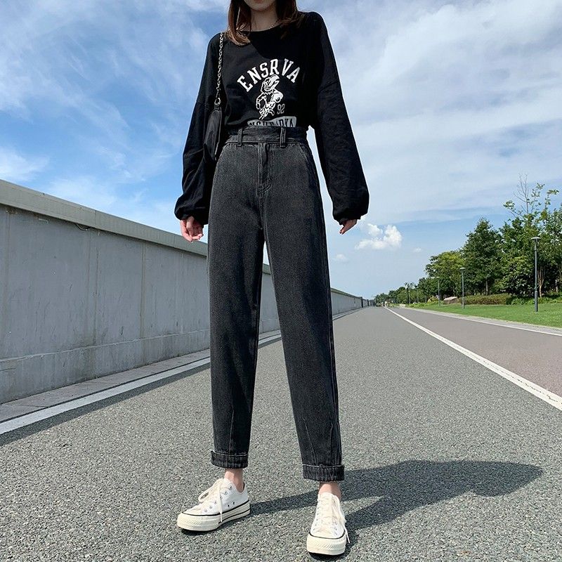 plus size black mom jeans