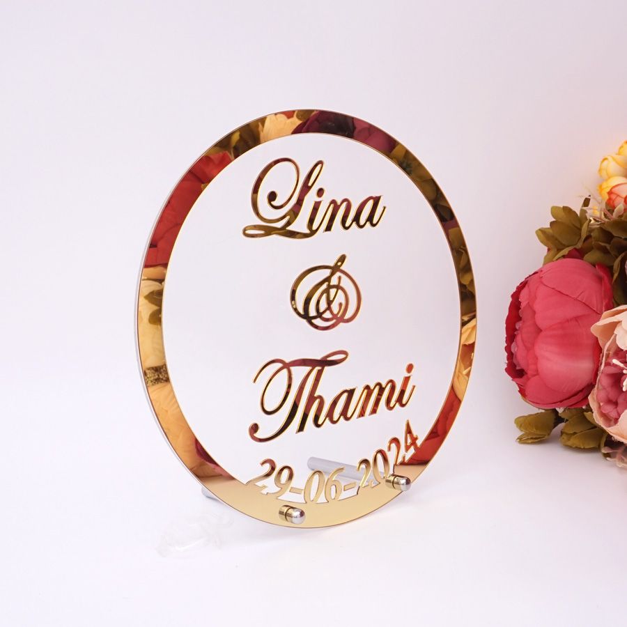 اسم مخصص الزفاف وتاريخ الاكريليك مرآة الإطار Babyshower كلمة تسجيل شكل دائرة الحزب ديكور مع مسمار الضيوف هدية صالح 2021 من Dreamerhome 94 12ر س موبايل Dhgate
