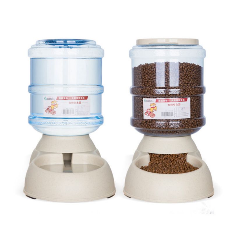 Beige:Drinker feeder set