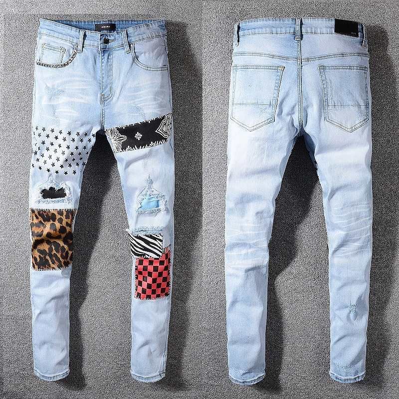 mens distressed biker jeans