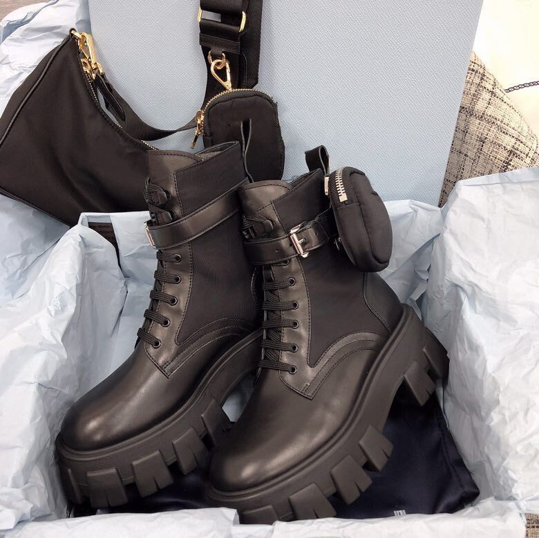 Designer Women Shoes Ankle Boots Platform Ankle Booties Black Half