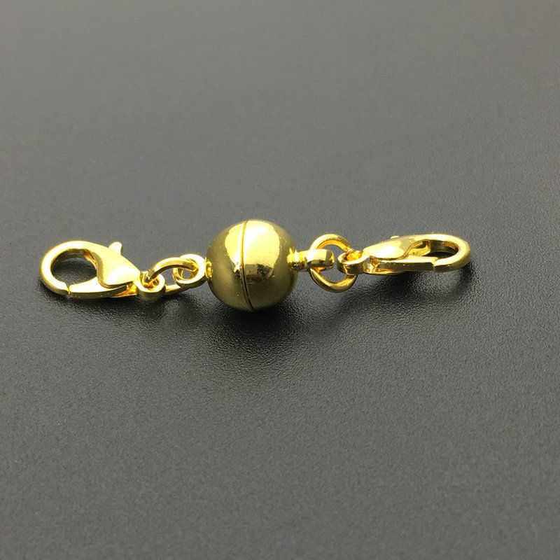 8mm gold with lobster clasp