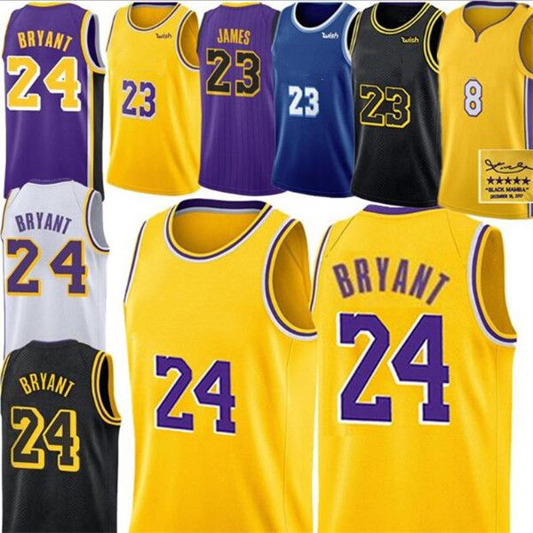 2020 Los Angeles Lakers Kobe 24 8 Bryant Jersey Mens Lebron 23 James Basketball Jerseys White Black Yellow Purple From Poloshirtpp 15 55 Dhgate Com