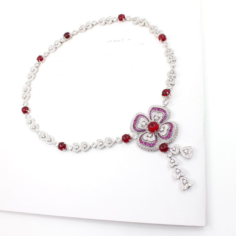 red costume jewelry necklaces