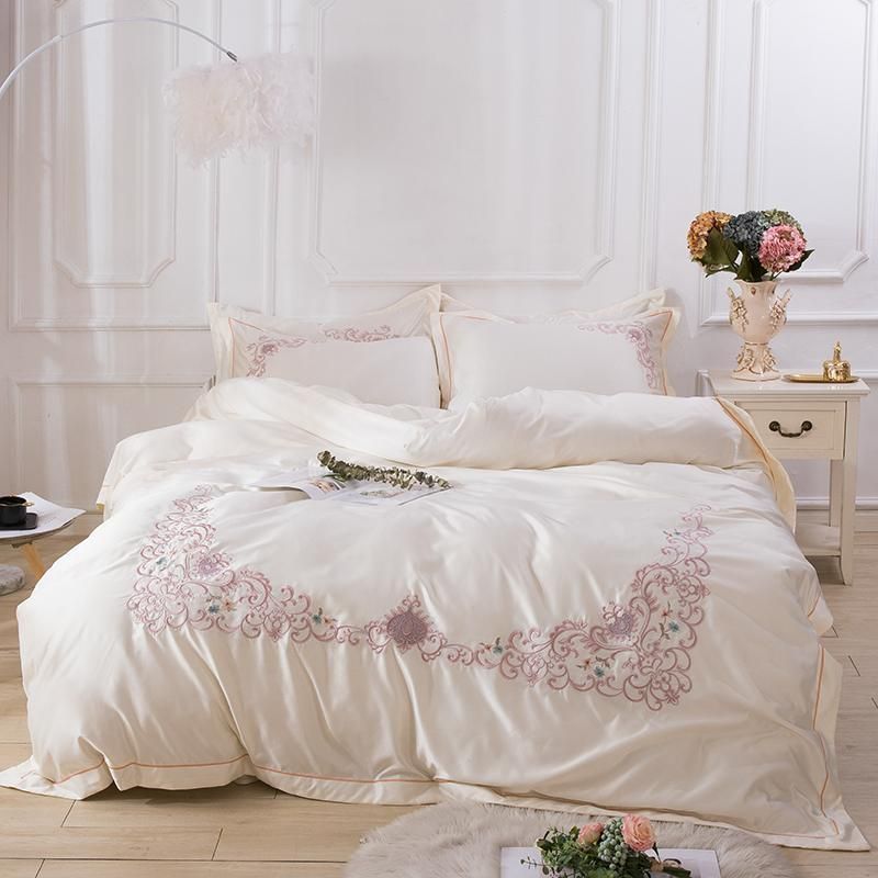 New Luxury Satin Cotton Bed Linen Fitted Sheets Cream White Gray