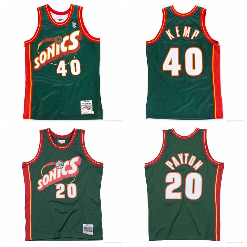 2020 Men Seattle SuperSonics 40 Shawn Kemp Road 20 Gary Payton 1995 96