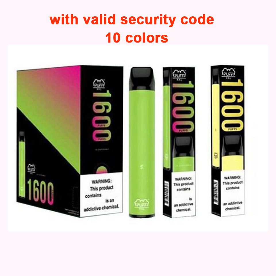 In Stock Puff XXL Disposable Vape 1600 Puff Vapes Puff Bar ...