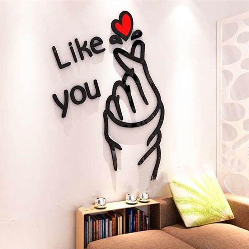Finger Cartoon Wall Sticker Simple Modern Wallpaper Bedroom Mural Art For Background Decorations 3D Acrylic Wall Decals Sticker Finger Cartoon Wall Sticker Simple Modern Wallpaper Bedroom Mural Art For Background Decorations 3D Acrylic Wall Decals Sticker
