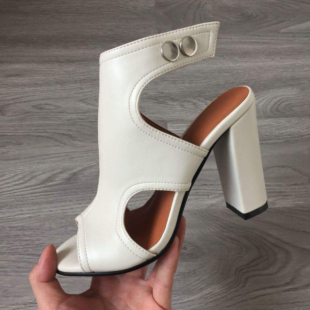 womens nude block heel sandals