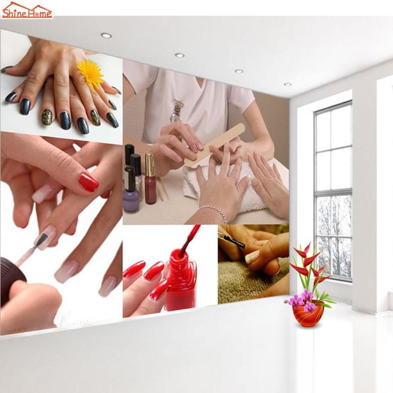 オンラインで壁紙をショッピング 単価が最安値の 2 339の Shinehome Spaネイルフットサロン美術美容室3 D壁の背景ロール紙ロール壁紙papel De Parede Dhgate