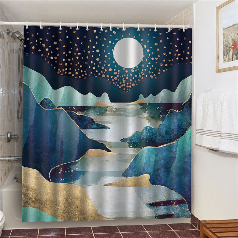 Shower Curtain With12 Hooks Beautiful Fantasy Night Sky Waterproof Bathroom Home Garden Rateshop Bath