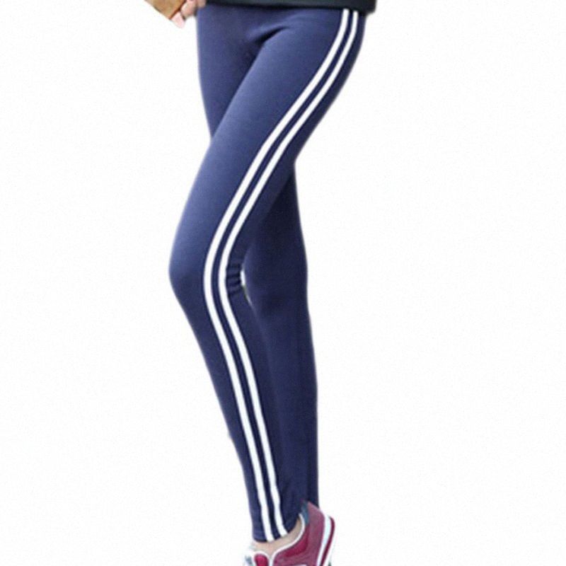 women's striped leggings