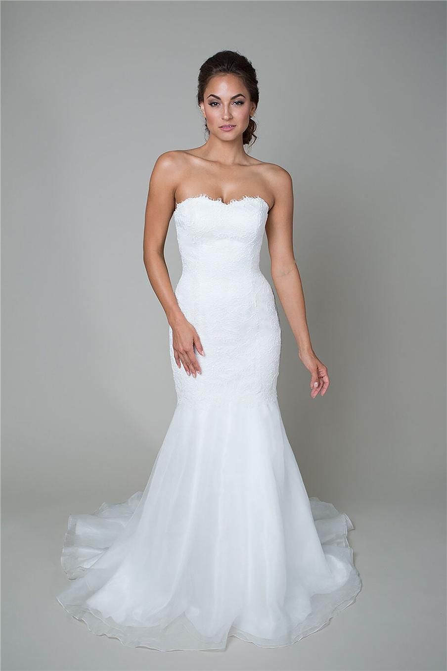 trumpet style wedding gown
