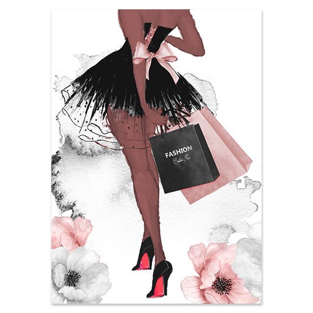 Paintings Online Sale Fashion Girl Wall Art Print Perfume Poster Painting High Heels Makeup Art Print Pink Rose Flower Wall Pictures For Bedroom Decor Dhgate Com