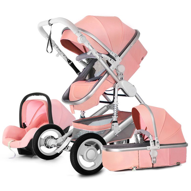 luxury baby stroller 3 in 1 high landscape pram