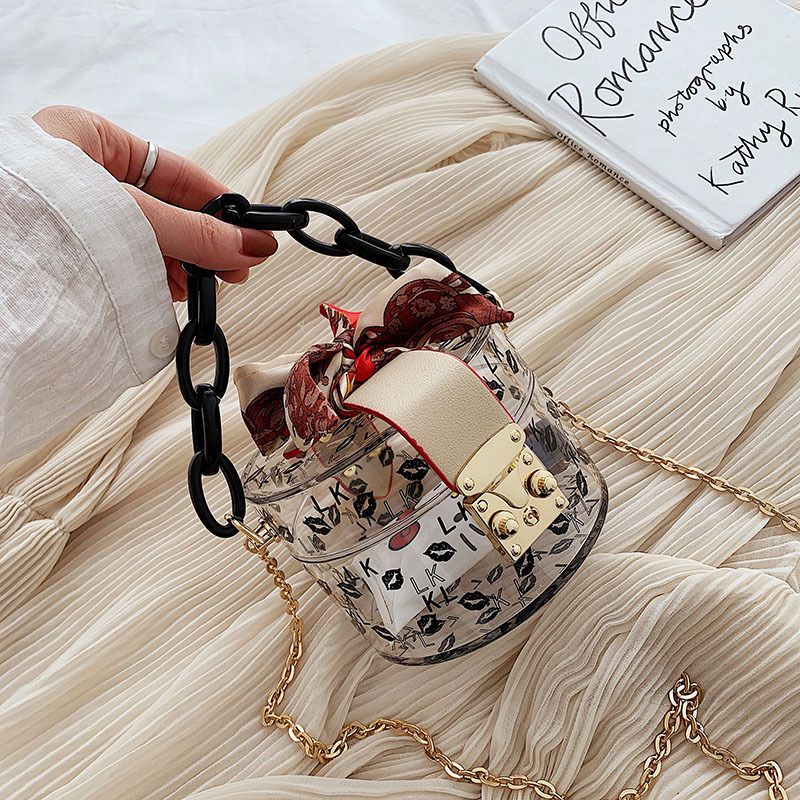 transparent mini tote bag