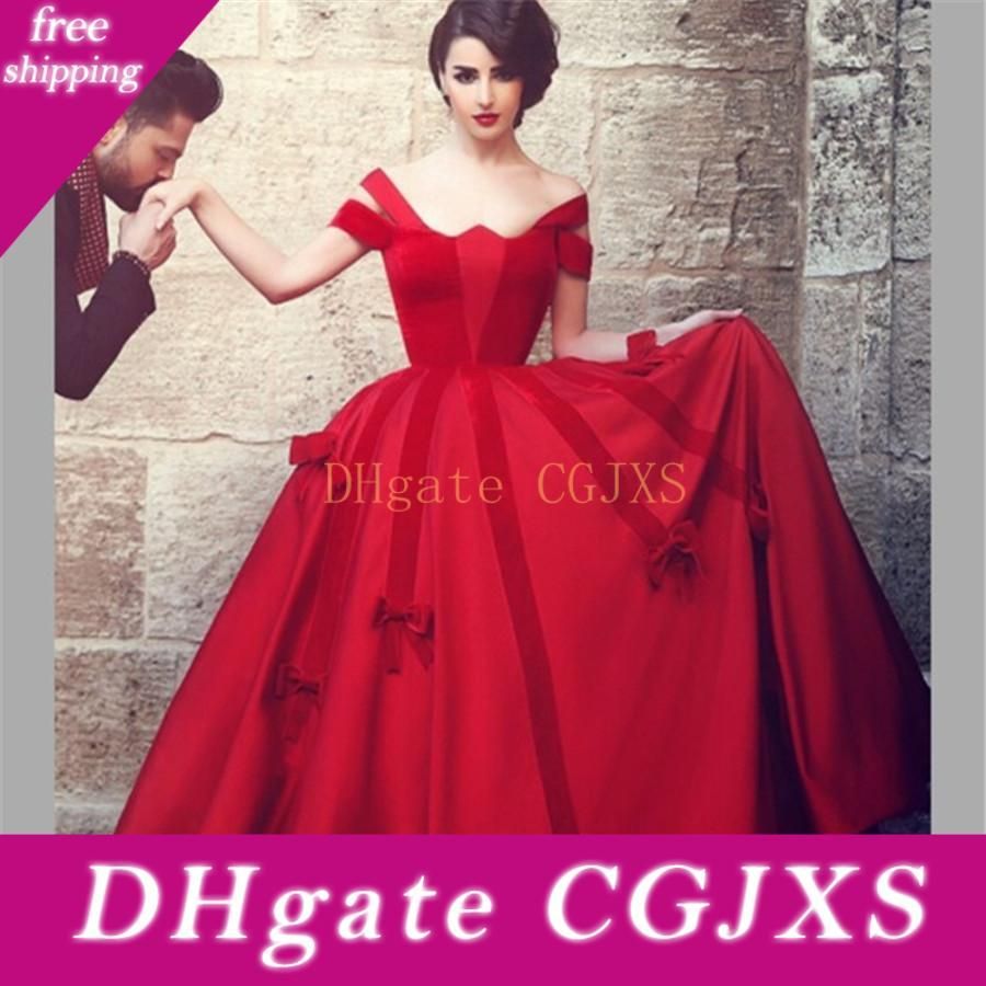 dhgate red prom dress